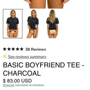 Aviator Nation Charcoal Boyfriend Fee- worn once - Size Small